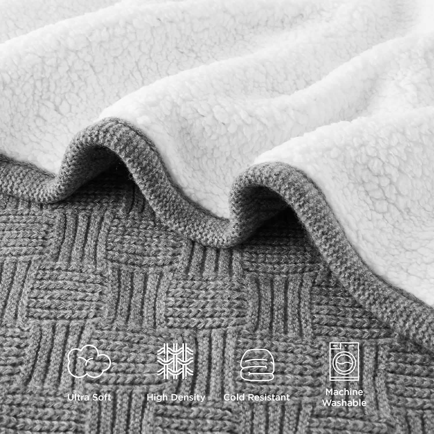 Knit Sherpa Blanket