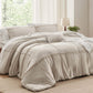 Striped Tufted Embroidery Duvet Cover Set
