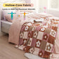 Printed Throw Sherpa Blanket flower Checkboard
