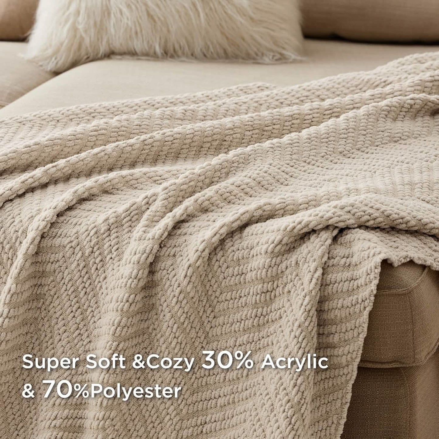 GentleSoft Versatile Knit Woven Chenille Blanket