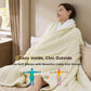 Knit Sherpa Reversible Throw Blanket-Cable Knit