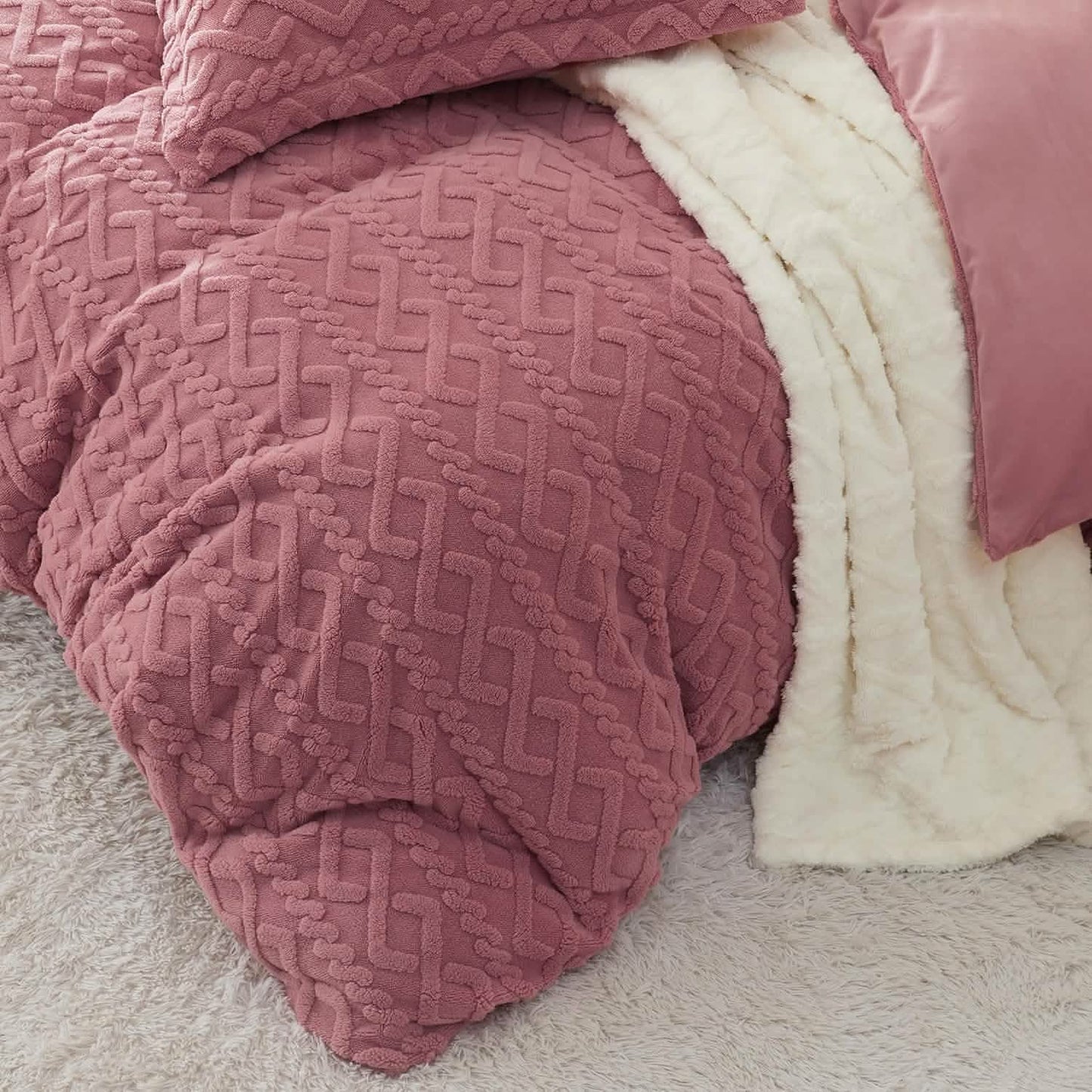 Fluffy Boho Duvet Cover Set