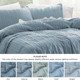 Striped Tufted Embroidery Duvet Cover Set