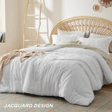 Jacquard Comforter Set Cable Stripe