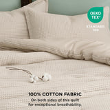 Cotton Waffle Weave Comforter Set