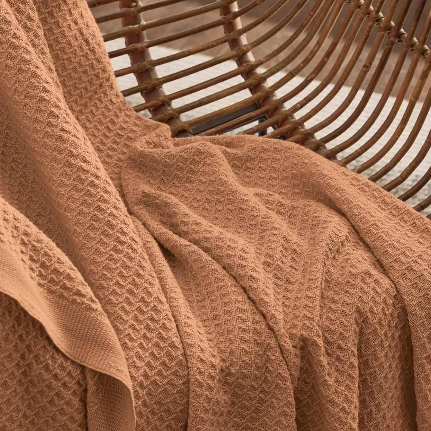 Cotton Waffle Weave Blanket