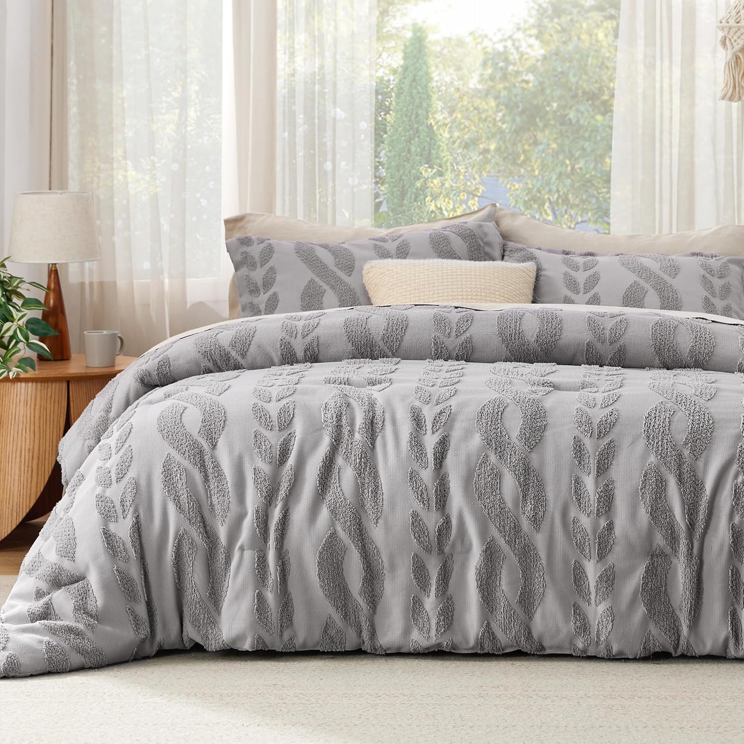 Jacquard Comforter Set Cable Stripe