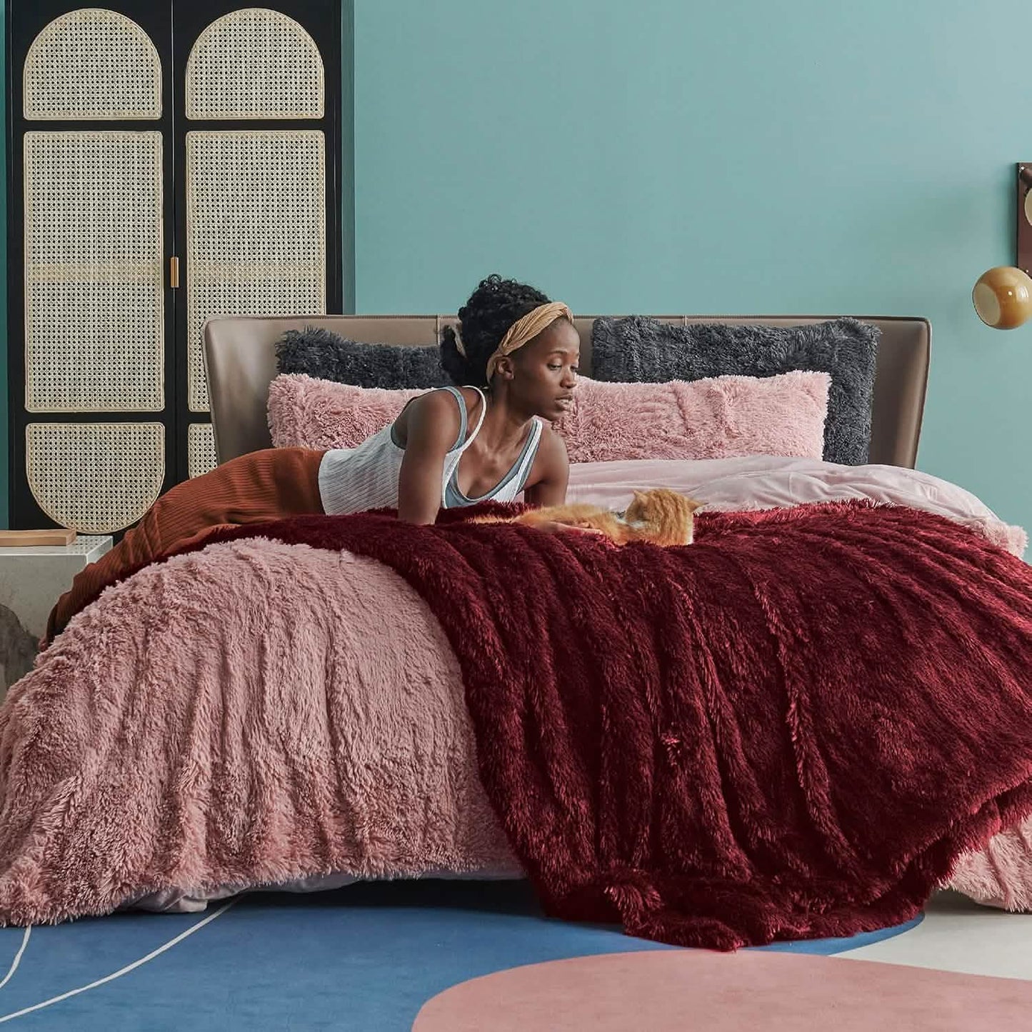 Fuzzy Faux Fur Blanket