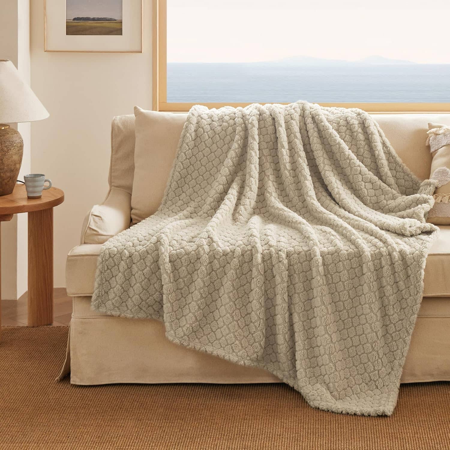 Jacquard Shaggy Sherpa Fleece Blanket