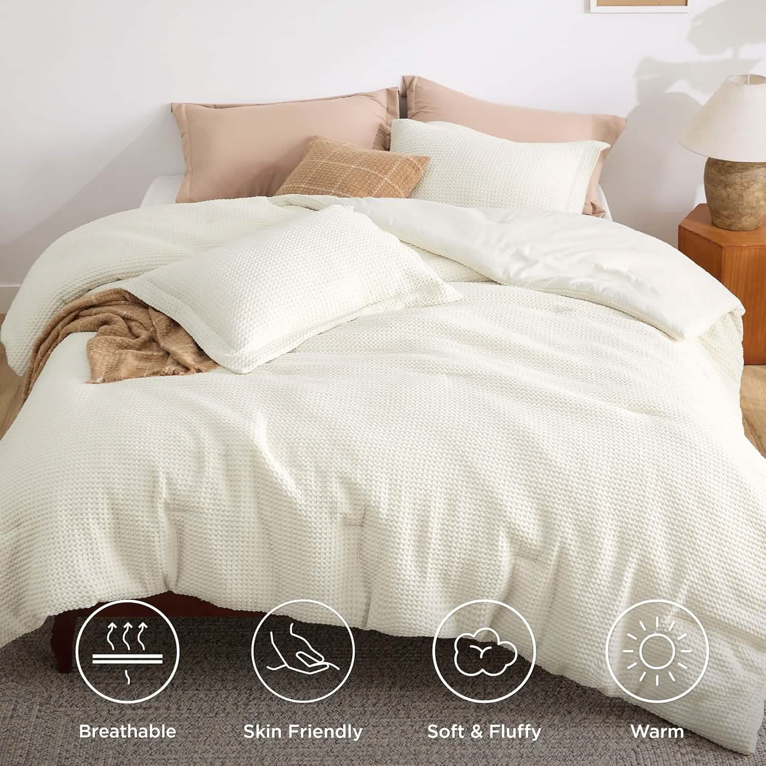 Classic Waffle Weave Comforter Set