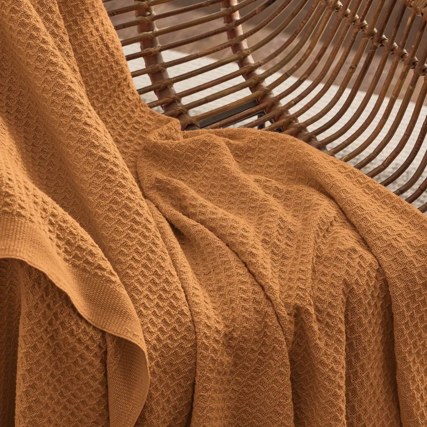 Cotton Waffle Weave Blanket
