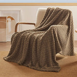 Jacquard Shaggy Sherpa Fleece Blanket