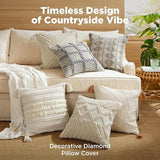 Bedsure Decorative Diamond Pillow Cover