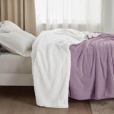 Sherpa and Fleece Reversible Blanket-2