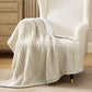 Knit Sherpa Reversible Throw Blanket-Cable Knit