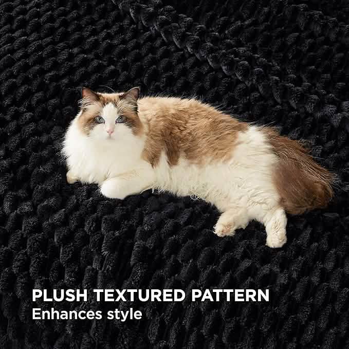 Textured Bubble Flannel Fleece Blanket