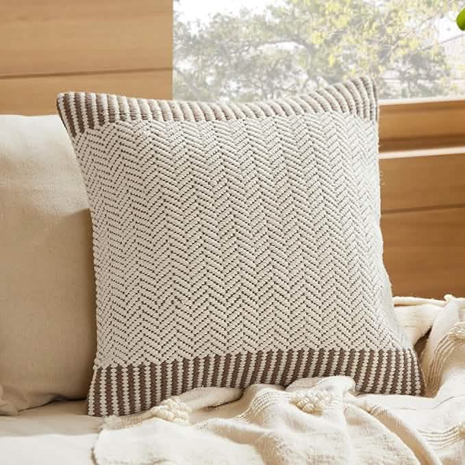 GentleSoft™ Woven Chevron Decorative Pillow Cover