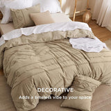 Bedsure 100% Cotton Tufted Duvet Cover Set 3-Piece