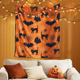 Halloween Blanket Black Orange