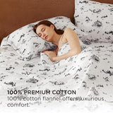 Bedsure 100% Cotton Flannel Pillowcases Black