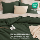 Cotton Waffle Weave Comforter Set