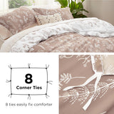 Reversible Floral Print Duvet Cover Set