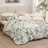 Bedsure Autumn Floral Bed-in-a-bag