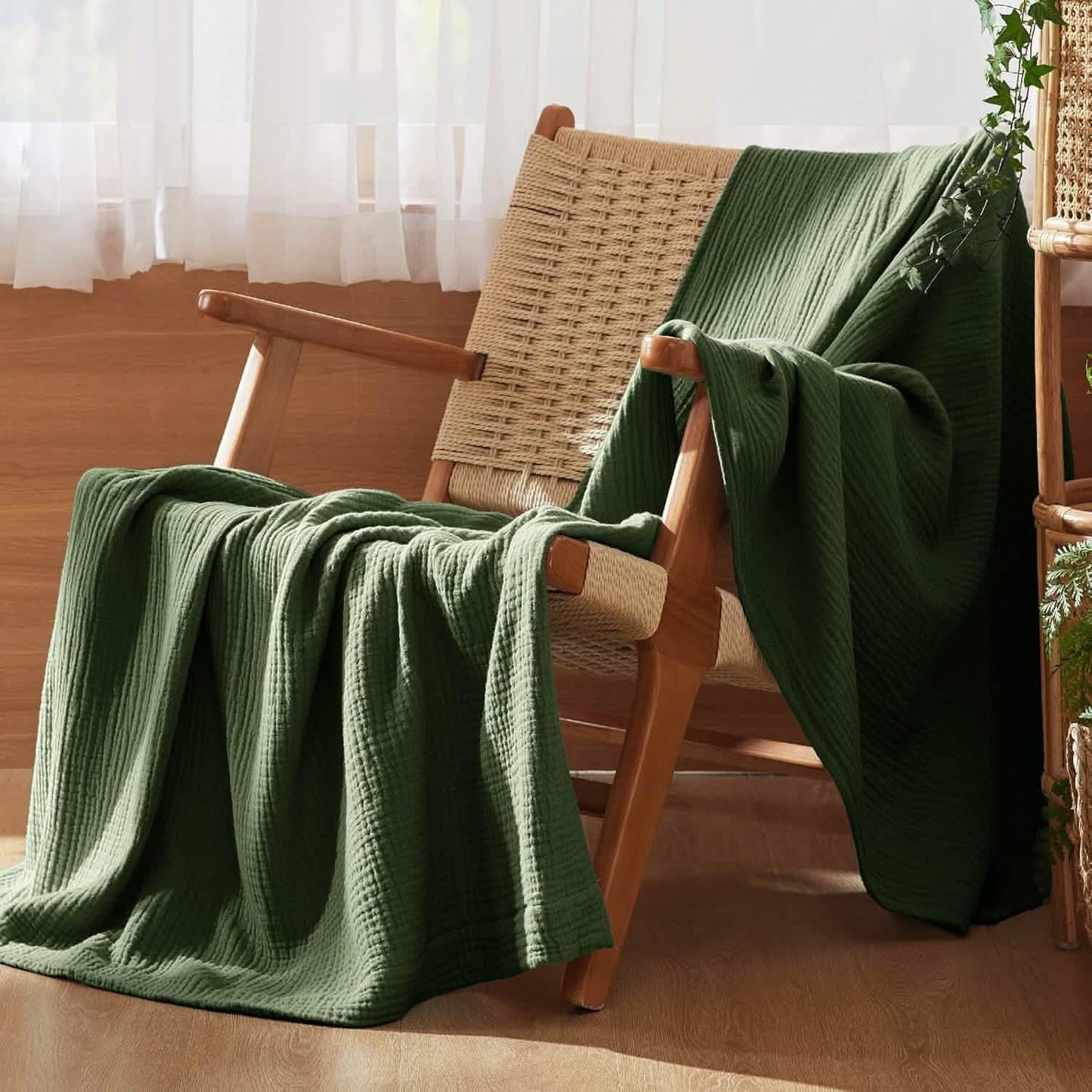 100% Cotton Gauze Spring Throw Blanket