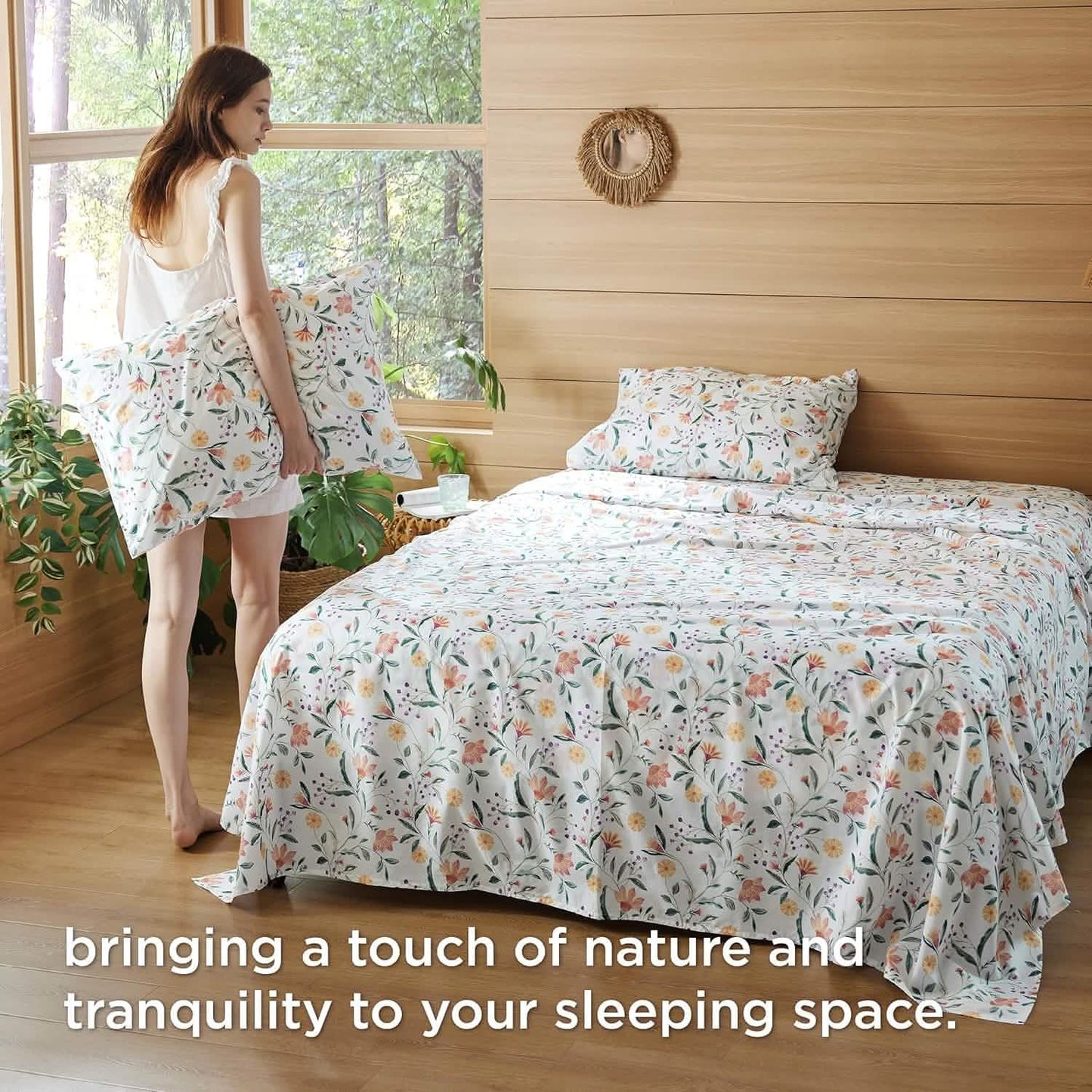 100% Cotton Sheets Dandelion Field