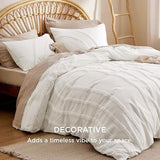 Bedsure 100% Cotton Tufted Duvet Cover Set