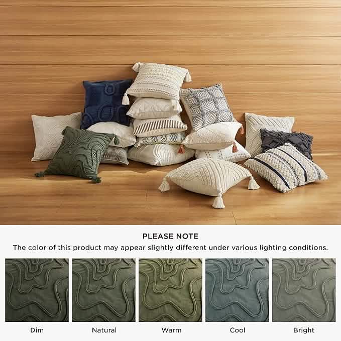GentleSoft™ Boho Curved Linear Decorative Pillow Cover
