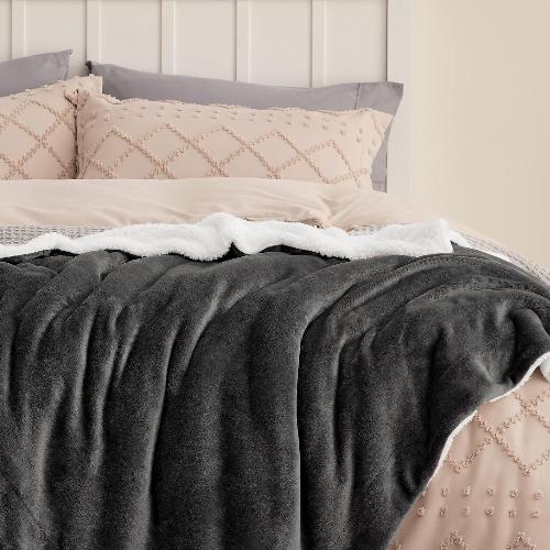 Sherpa and Fleece Reversible Blanket