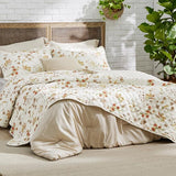 Bedsure Floral Quilt Set White