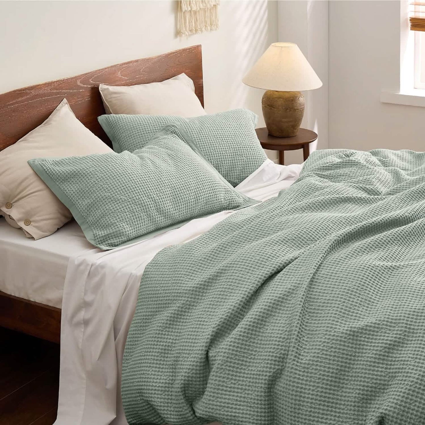 GentleSoft™ Cotton Waffle Weave Duvet Cover Set