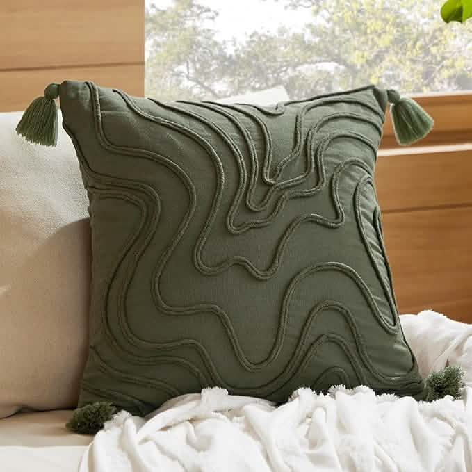 GentleSoft™ Boho Curved Linear Decorative Pillow Cover