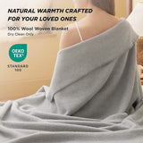 Bedsure 100% Wool Woven Blanket