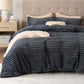 Striped Flannel Duvet Cover Set