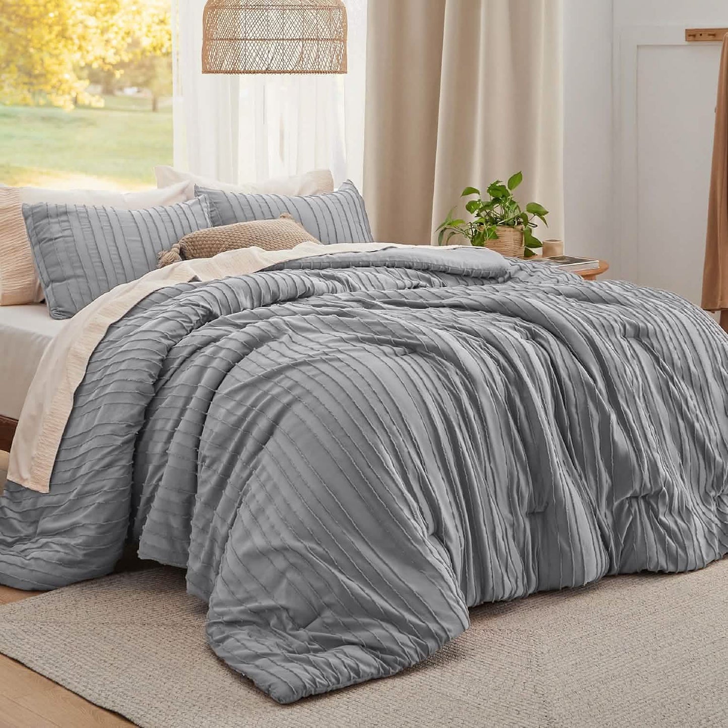 GentleSoft™ Clipped Jacquard Comforter Set