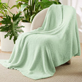 Feather Yarn Throw Blanket
