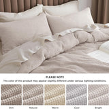 100% Cotton Waffle Weave Duvet Cover Set