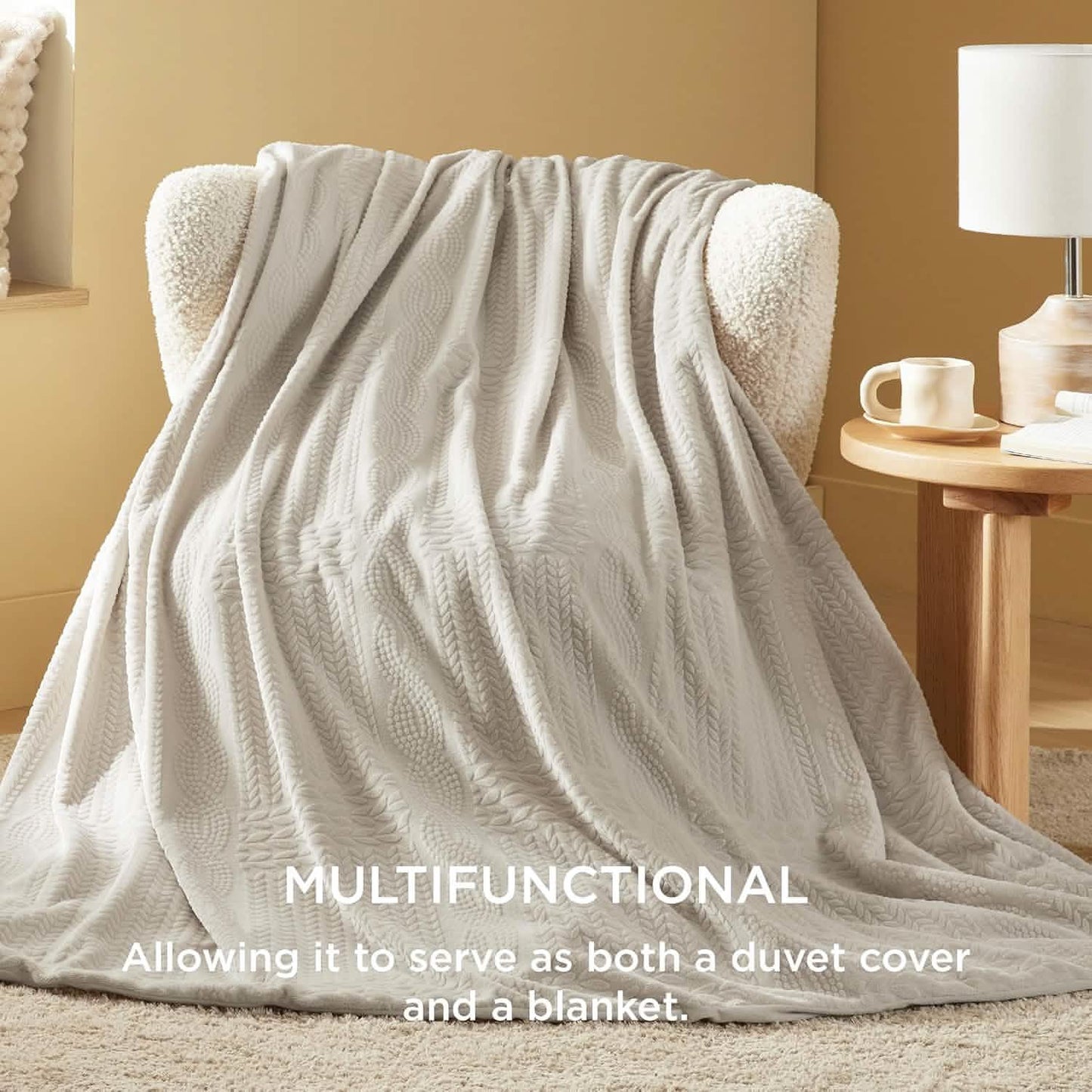 Twisted Pattern Fluffy Duvet Cover Set