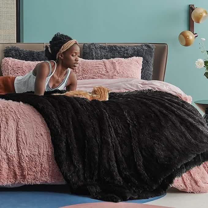 Fuzzy Faux Fur Blanket