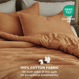 Cotton Waffle Weave Comforter Set