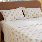 Bedsure 100% Cotton Flannel Sheets Almond Buff