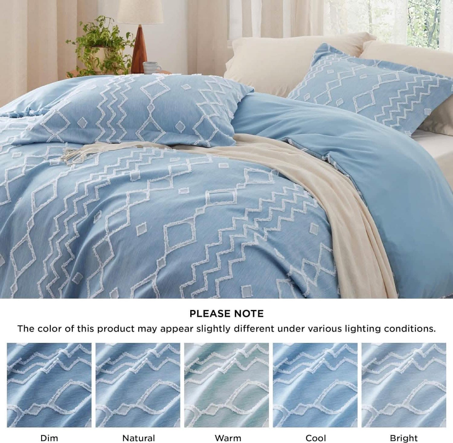 Clipped Jacquard Duvet Cover Set