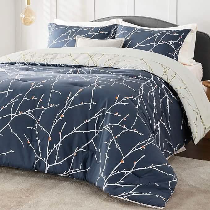 Tree Branch Floral Pattern Bed in A Bag