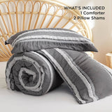 Exotic Foliage Dark Grey Comforter Set