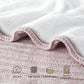 Knit Sherpa Reversible Throw Blanket-Cable Knit