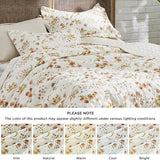 Bedsure Floral Quilt Set White