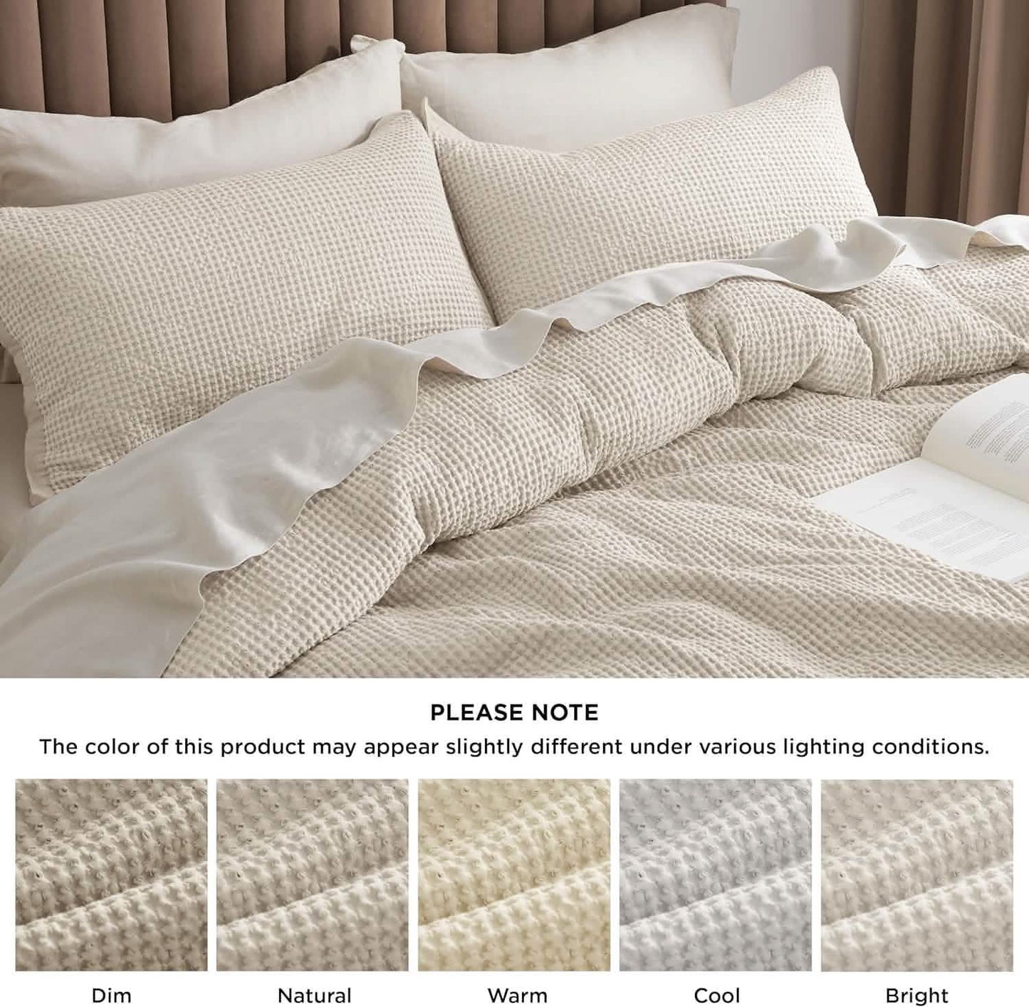 GentleSoft™ Cotton Waffle Weave Duvet Cover Set